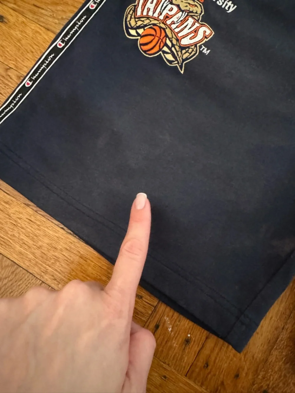 Champion NBL Navy Athletic Sweat Shorts with Taipans Patch - Picture 3 of 9